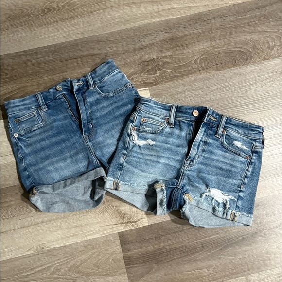 Set of 2 American Eagle Outfitters Light Blue Denim Jeans - Picture 1 of 12